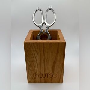 Cutco Honey Oak Wooden Utensil Holder Kitchen Tool Caddy